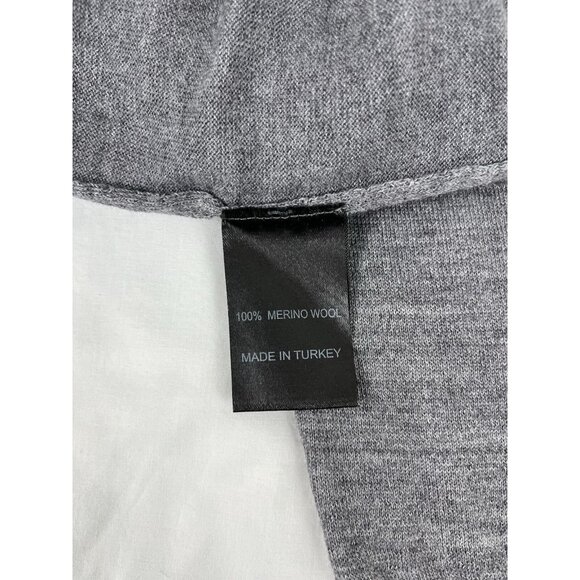 Garnet Clothiers Mens Quarter Zip Merino Wool Sweater Gray‎ Sz L (?) - Picture 3 of 7
